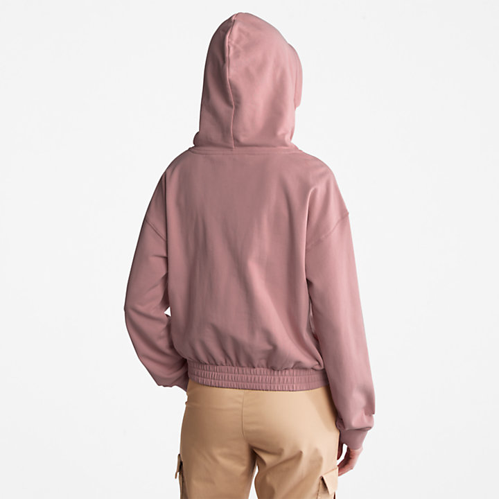 Sweat à capuche avec logo Established 1973 pour femme en rose-