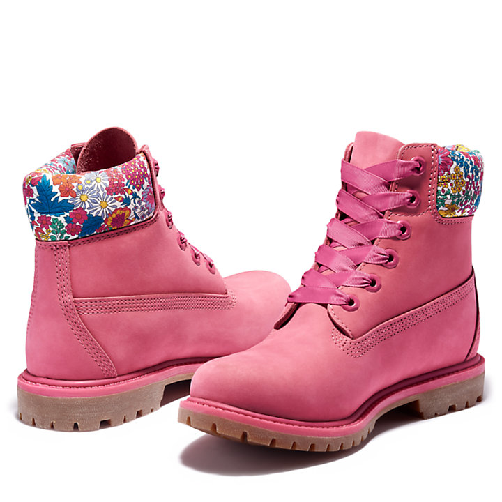 Timberland Made with Liberty Fabrics 6 Inch Boot for Women in Pink-
