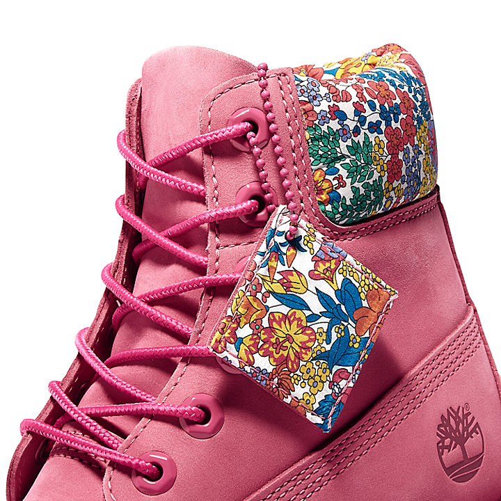 Timberland Made with Liberty Fabrics 6 Inch Boot voor Dames in roze