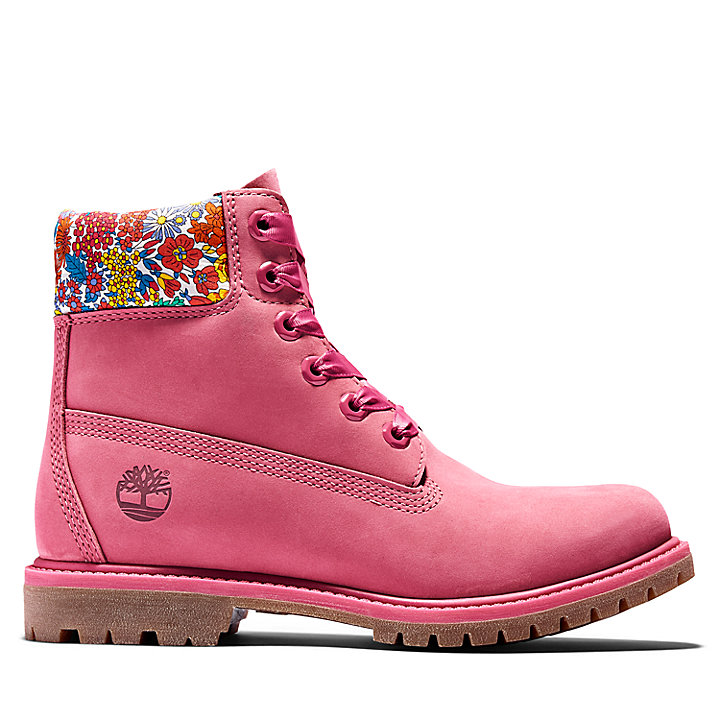 Timberland Made with Liberty Fabrics 6 Inch Boot for Women in Pink