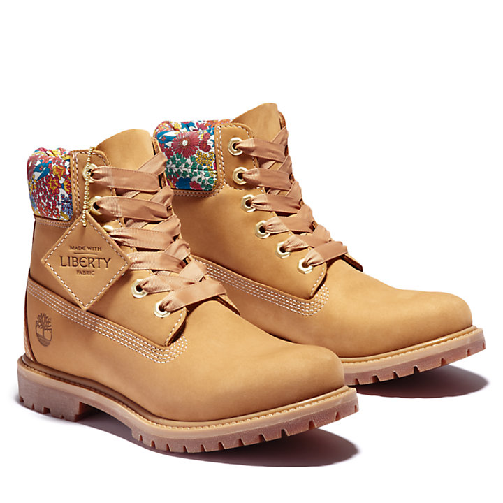 Timberland Made with Liberty Fabrics 6 Inch Boot for Women in Yellow-