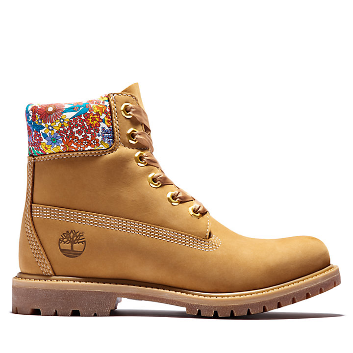 Timberland Made with Liberty Fabrics 6 Inch Boot for Women in Yellow-