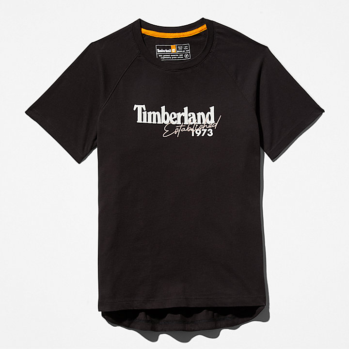 T-Shirt mit Raglanärmeln und Logo für Damen in Schwarz