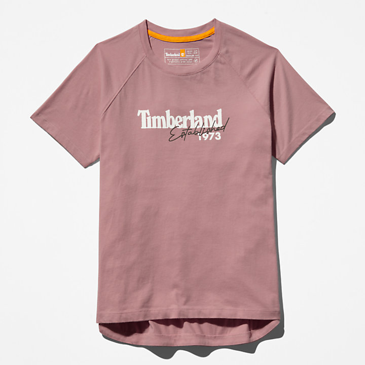 T-Shirt mit Raglanärmeln und Logo für Damen in Pink-