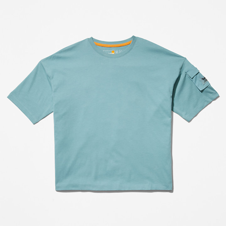 Progressive Utility T-shirt met Zak voor dames in groenblauw-