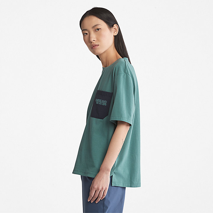 Camiseta con Bolsillo TimberCHILL™ para Mujer en azul verdoso