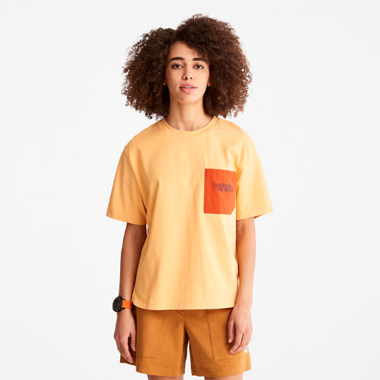 T-shirt con Tasca da Donna TimberCHILL™ in arancione | Timberland