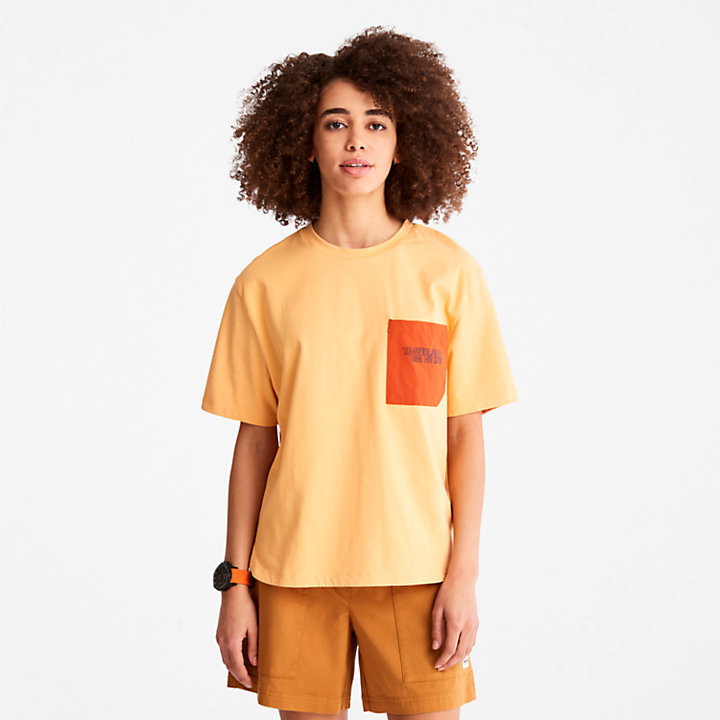 T-shirt con Tasca da Donna TimberCHILL™ in arancione-