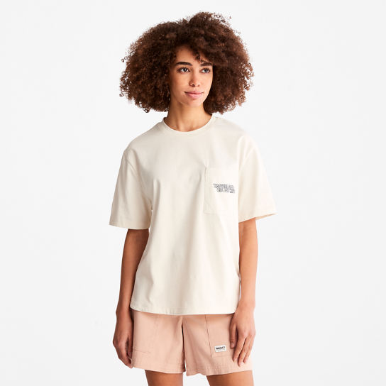 T-shirt con Tasca da Donna TimberCHILL™ in bianco | Timberland