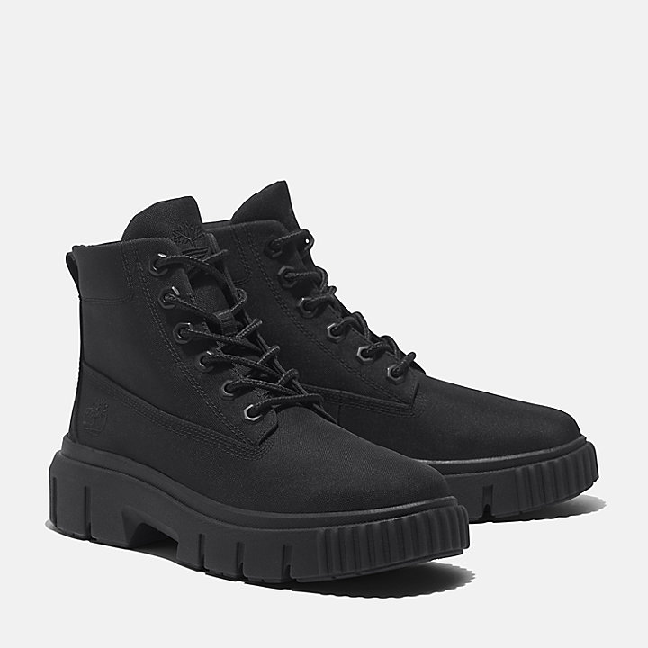 Greyfield Canvas Boots for Women in Black