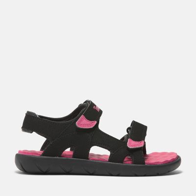 Timberland - Perkins Row 2-Strap Sandaal voor kids in zwart en roze
