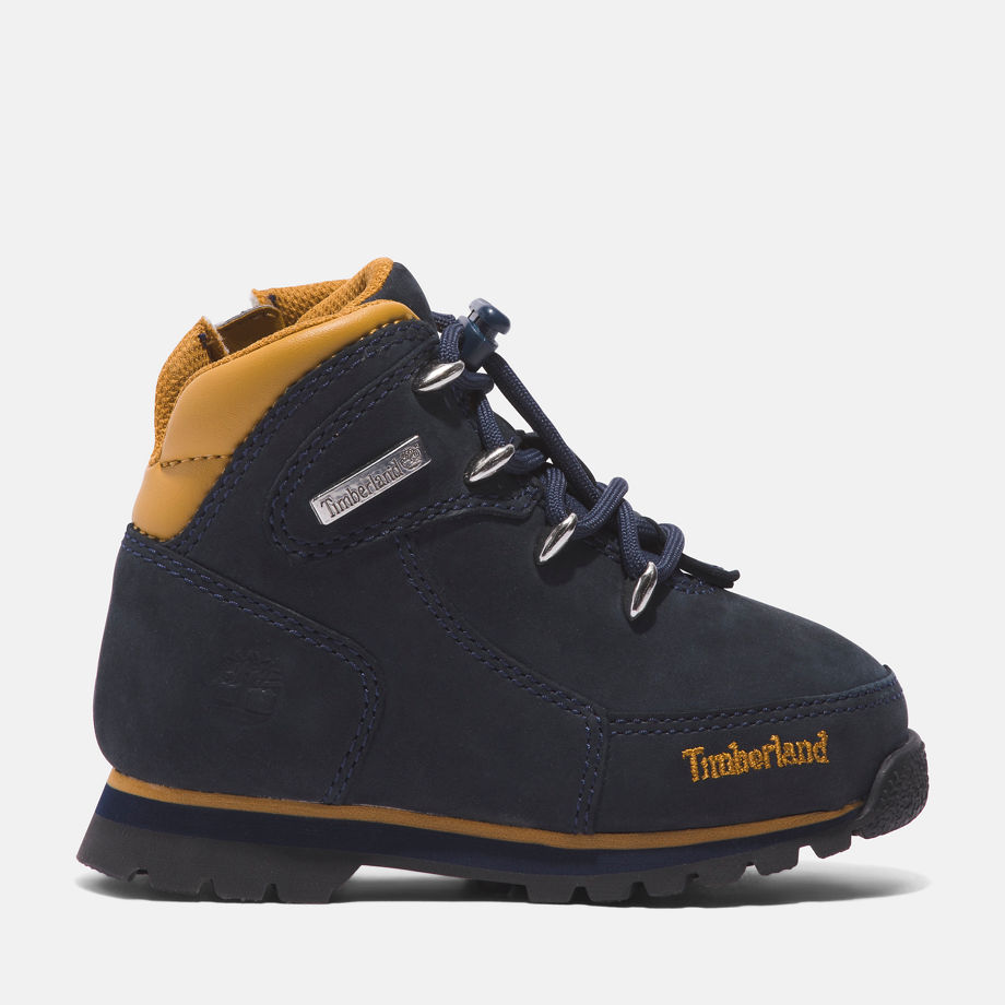 Timberland Euro Rock Hiking Boot For Toddler In Navy Navy Kids, Size 5
