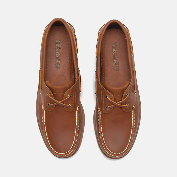 Classic Boat Shoe for Men in Orange-