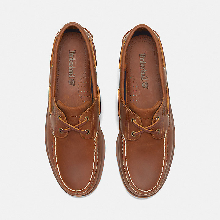 Classic Leather Boat Shoe for Men in Light Brown