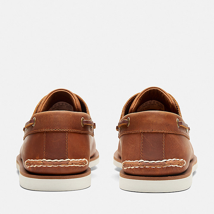Classic Leather Boat Shoe for Men in Light Brown