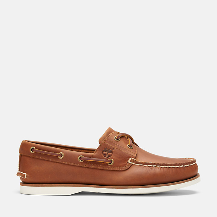Classic Boat Shoe for Men in Orange-