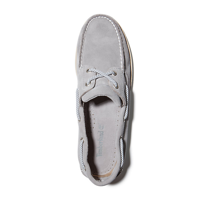 Classic Suede Boat Shoe for Men in Grey-