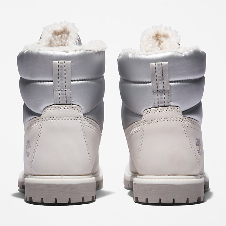 Timberland® Premium 6 Inch Puffer Boot for Women in White-