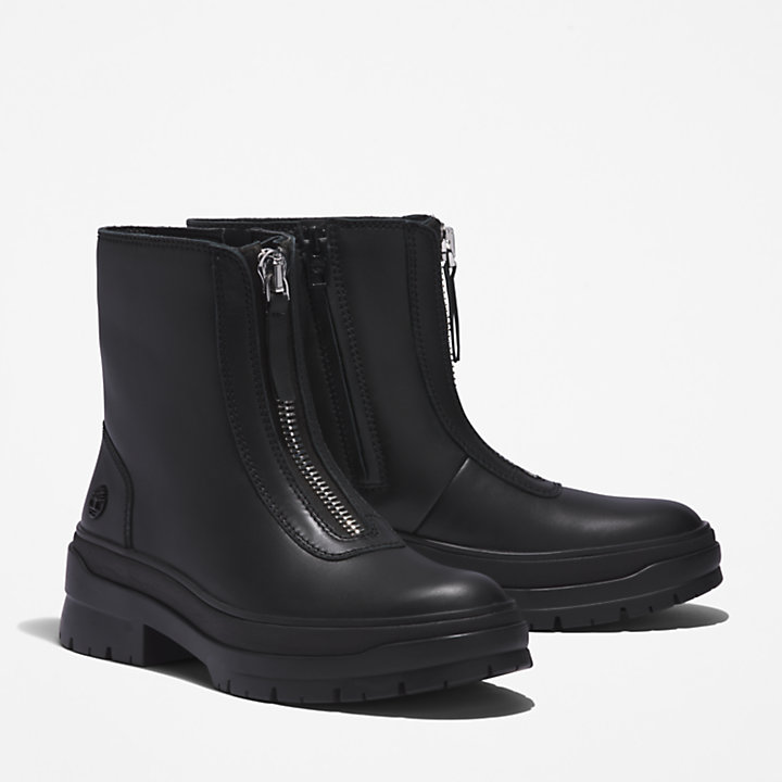 Malynn Front-zip Boot for Women in Black-