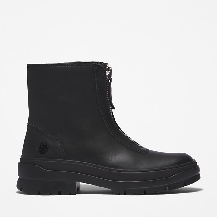 Malynn Front-zip Boot for Women in Black-