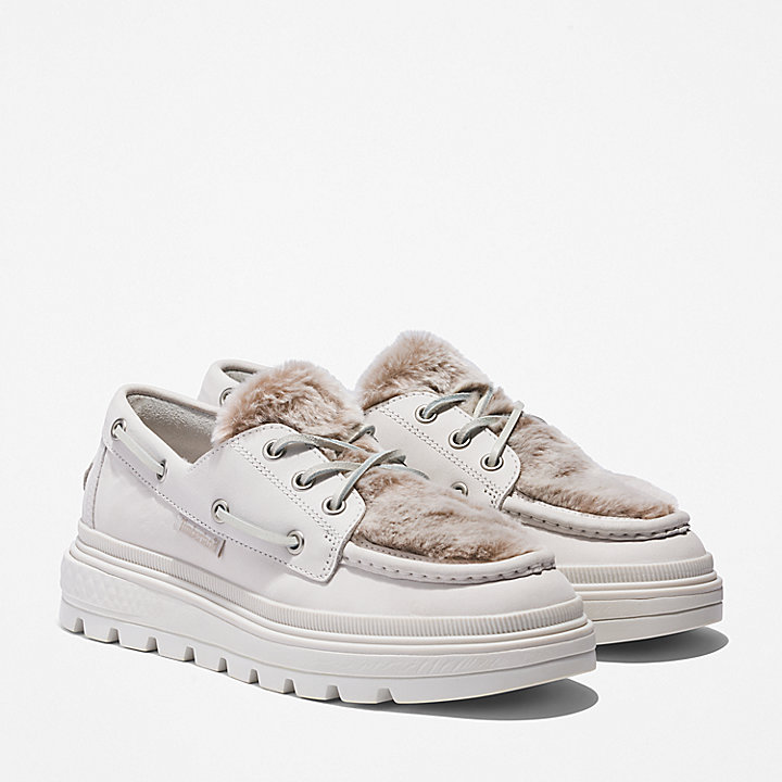 Ray City Warm-lined Boat Shoe for Women in White