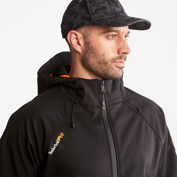 Timberland PRO® Power Zip Hooded Softshell Jacket for Men in Black-