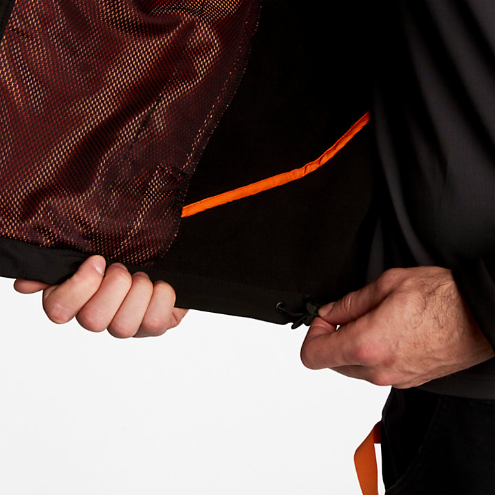 Powerzip Hooded Softshell Jacket for Men in Black-