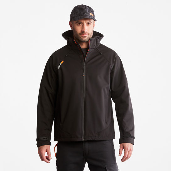 Timberland PRO® Power Zip Hooded Softshell Jacket for Men in Black | Timberland