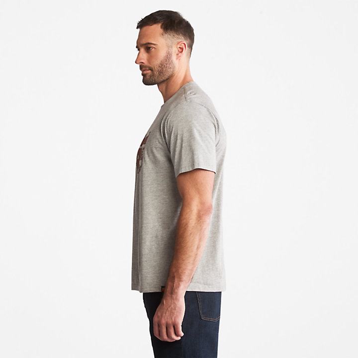 Timberland PRO® Textured Graphic T-shirt voor heren in lichtgrijs-