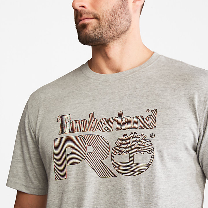 T-shirt Gráfica Texturizada Timberland PRO® para Homem em cinzento-claro-