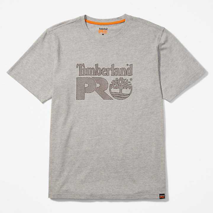 T-shirt con Grafica Testurizzata Timberland PRO® da Uomo in grigio chiaro-