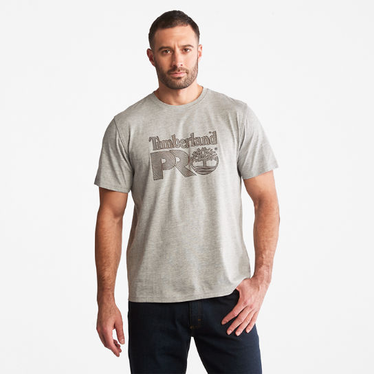 Timberland PRO® Textured Graphic T-shirt voor heren in lichtgrijs | Timberland