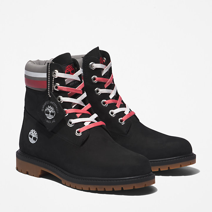 6-inch Boot Timberland® Heritage pour femme en noir/rose-