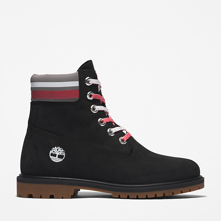 Timberland® Heritage 6 Inch Boot voor dames in zwart/roze-