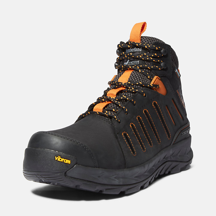 Trailwind Composite-Toe Waterproof Work Hiker for Men in Black-