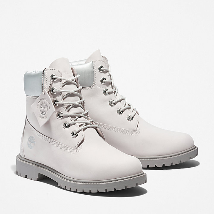 Raap Roestig brand Timberland® Heritage 6 Inch Boot voor dames in wit/zilver | Timberland