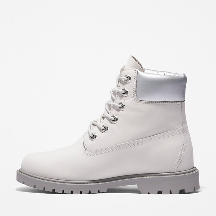 6-inch Boot Timberland® Heritage pour femme en blanc/argent-