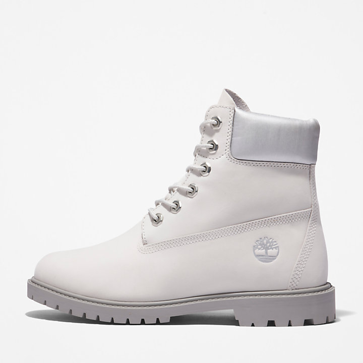 6-inch Boot Timberland® Heritage pour femme en blanc/argent-