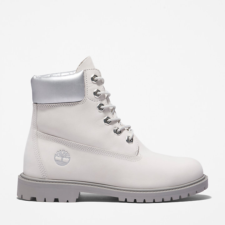 Timberland® Heritage 6 Inch Boot voor dames in wit/zilver-