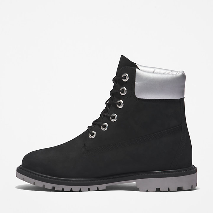Timberland® Heritage 6 Inch Boot voor dames in zwart/zilver-