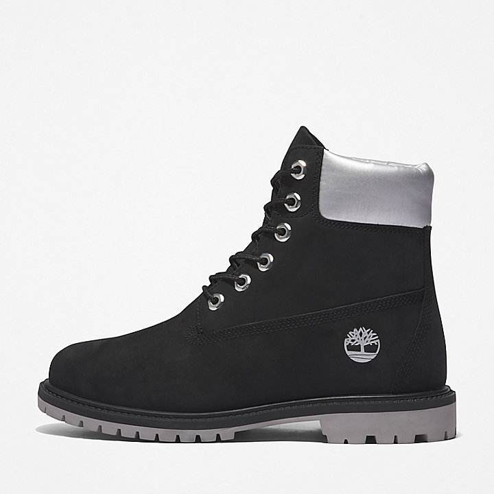 Timberland® Heritage 6 Inch Boot voor dames in zwart/zilver