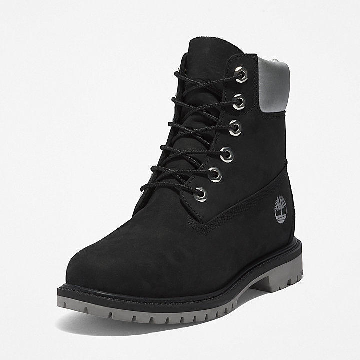 Timberland® Heritage 6 Inch Boot voor dames in zwart/zilver