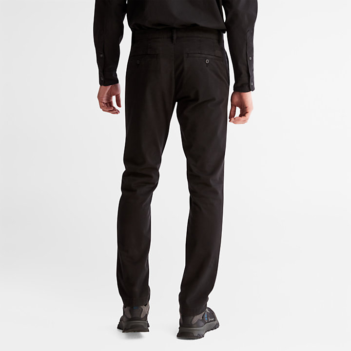 Pantalones chinos ultraelásticos antiolor para hombre en negro-