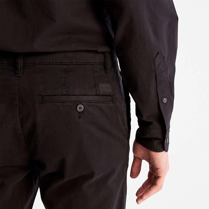 Pantalones chinos ultraelásticos antiolor para hombre en negro-