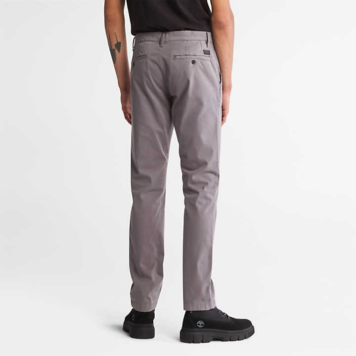 Pantalones chinos ultraelásticos antiolor para hombre en gris-