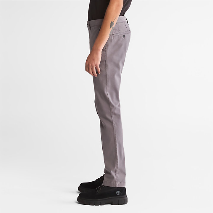 Pantalones chinos ultraelásticos antiolor para hombre en gris-