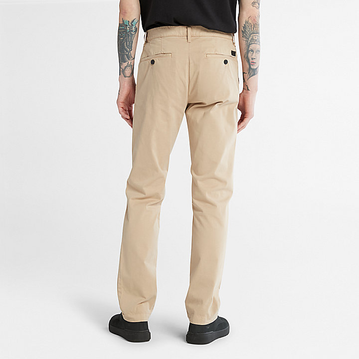 Anti-odour Ultra-stretch Chinos for Men in Beige