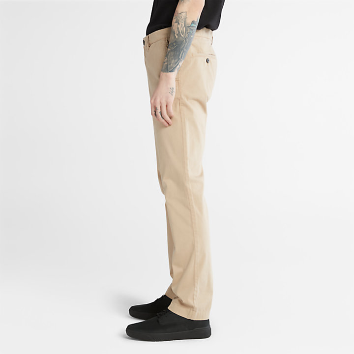 Anti-odour Ultra-stretch Chinos for Men in Beige-