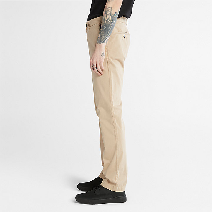 Anti-odour Ultra-stretch Chinos for Men in Beige