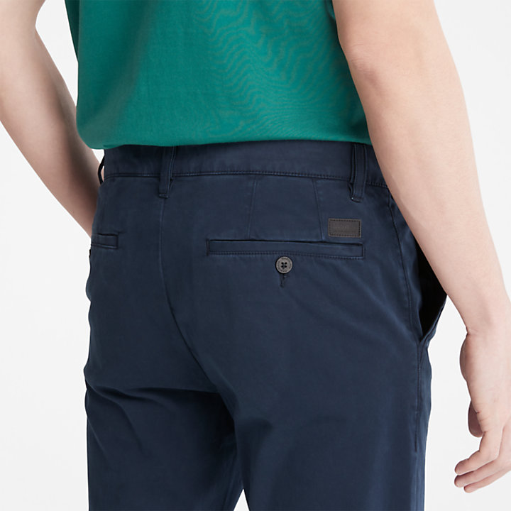 Pantalones chinos ultraelásticos antiolor para hombre en azul marino-